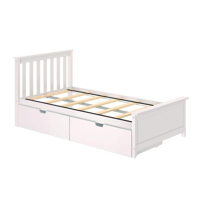 Max & Lily Twin-Size Platform Bed with Underbed Storage Drawers