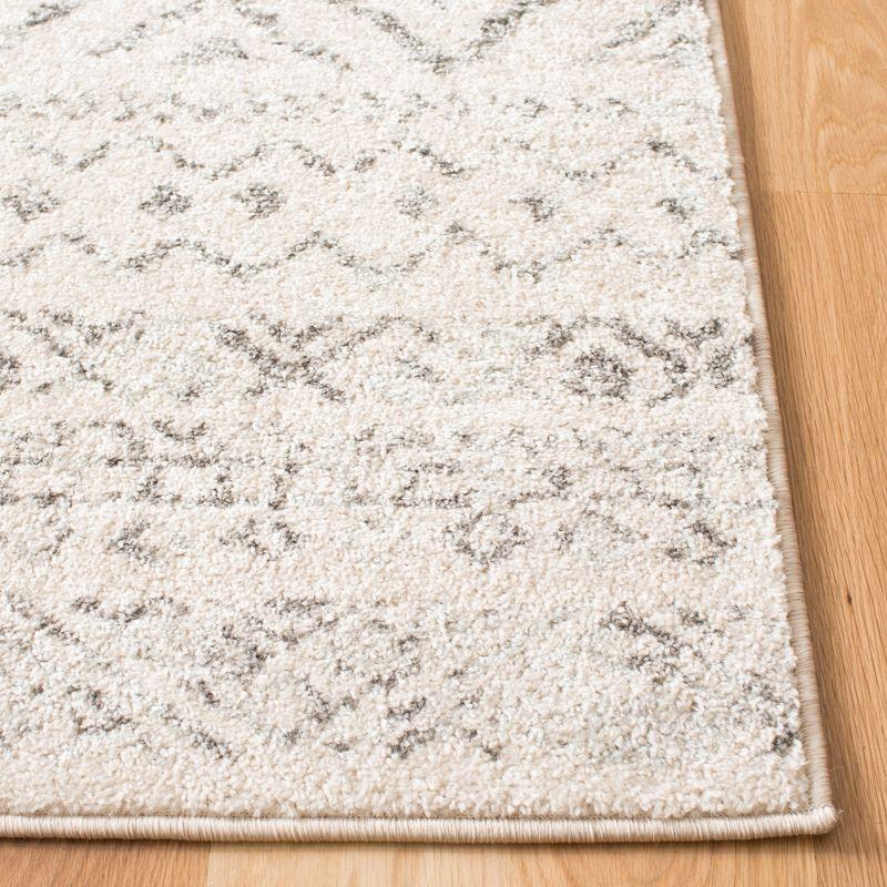 Modern Gray Hand-Knotted Easy Care Synthetic Area Rug