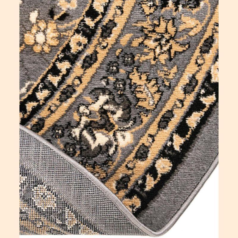 Unique Loom 4' 0 x 4' 0 Sialk Hill Washington Gray Area Rug