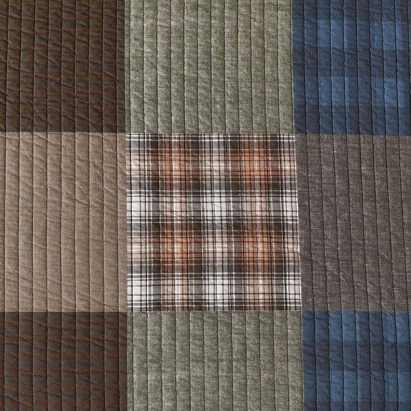 Eddie Bauer Twin Classic Patchwork Quilt Set Green