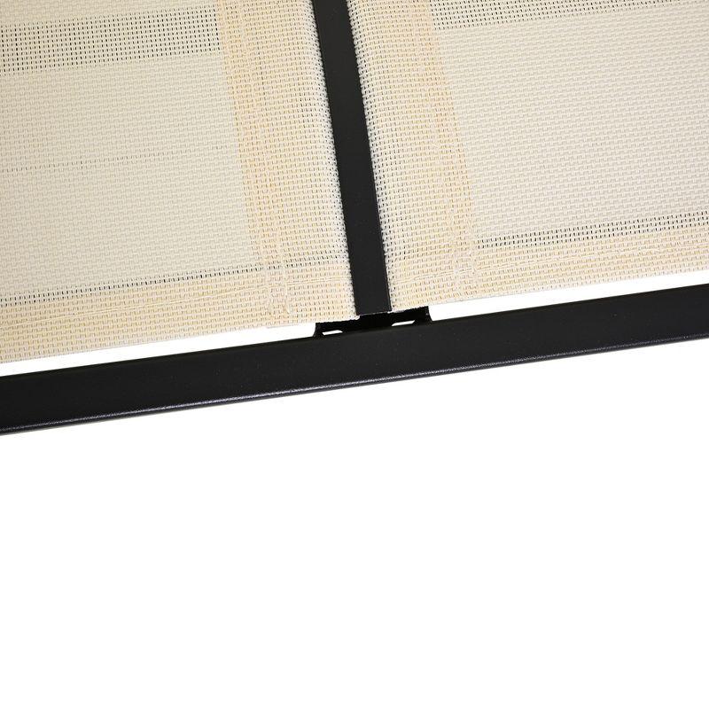 Outsunny 2-Person Outdoor Glider Bench, Patio Double Swing Rocking Chair Loveseat w/Powder Coated Steel Frame for Backyard Garden Porch, Beige