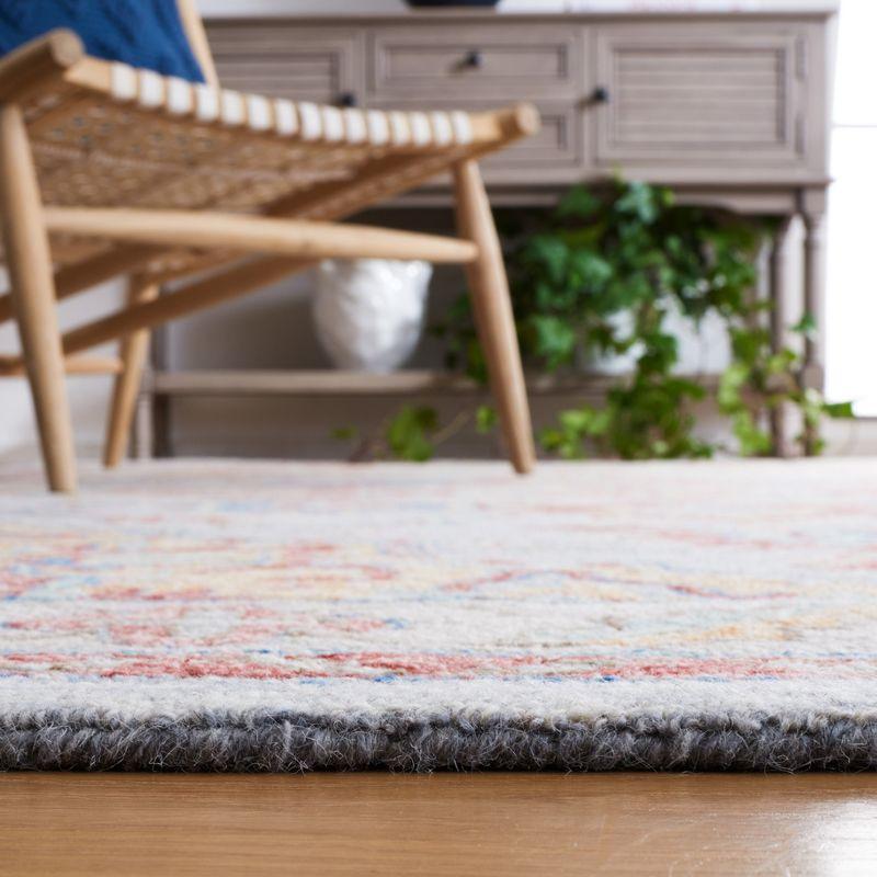 Metro MET352 Hand Tufted Indoor Area Rug - Grey/Rust - 4'x6' - Safavieh