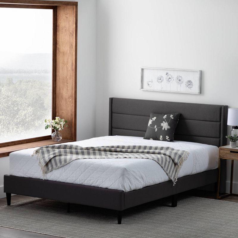 Amelia Upholstered Triple Lined Platform Bed - Brookside Home