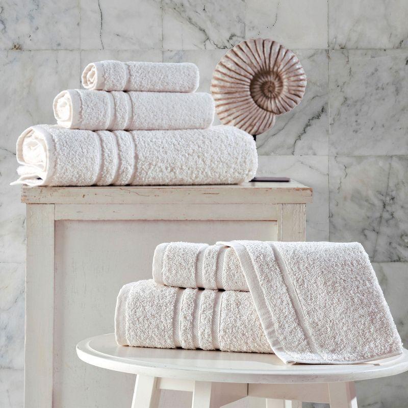 Hawmam Linen Coral 6 Piece Bath Towels Set for Bathroom Original Turkish Cotton Soft, Absorbent 2 Bath Towels, 2 Hand Towels, 2 Washcloths
