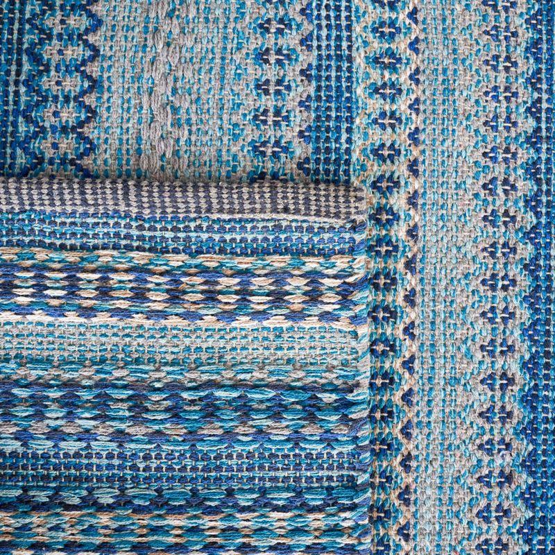 Kilim KLM475 Hand Woven Area Rug - Grey/Blue - 5'x8' - Safavieh.