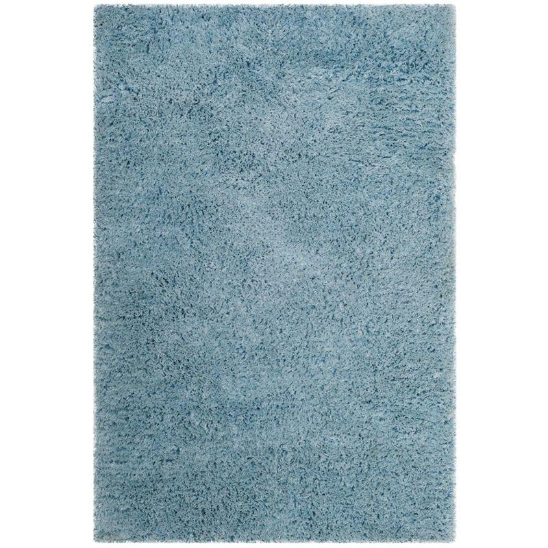 Sheep Shag SSG212 Hand Woven Area Rug - Aqua - 4'x6' - Safavieh.
