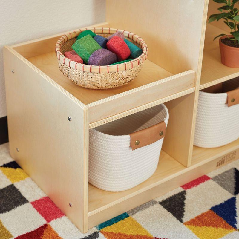 Natural Birch Wood 6-Cube Kids Storage Cabinet