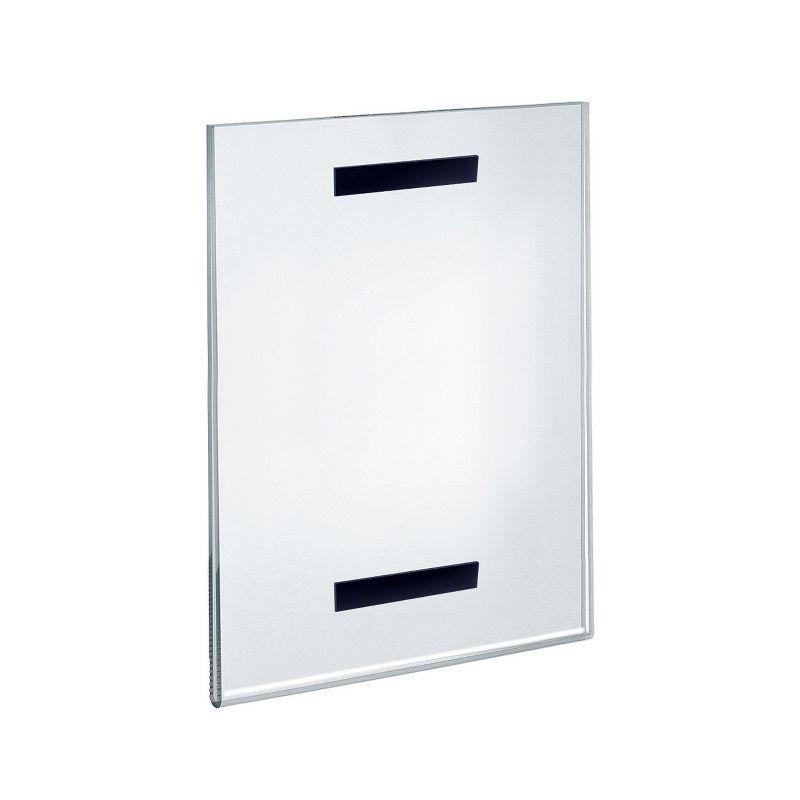 Azar Displays Clear Acrylic Magnet Back Sign Holder Frames 11" W x 14" H - Portrait / Vertical, 2-Pack (Set of 2)