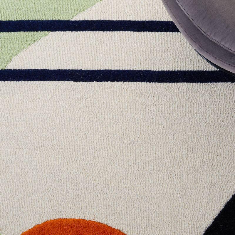 Rodeo Drive RD883 Hand Tufted Indoor Area Rug - 6'x9' - Green/Black - Safavieh