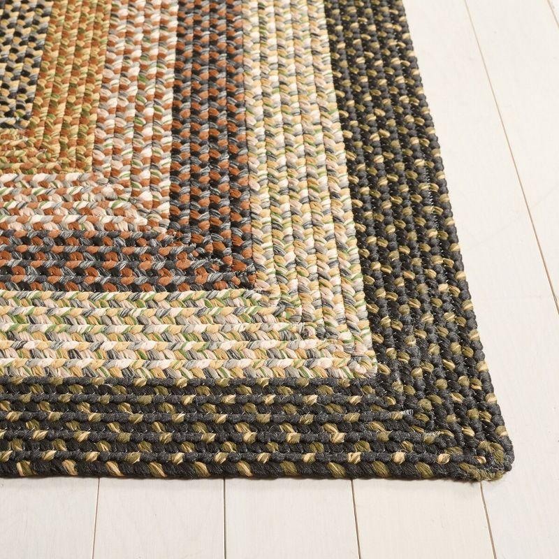 Coastal Charm Handwoven Blue Square Synthetic Area Rug - 5' x 5'