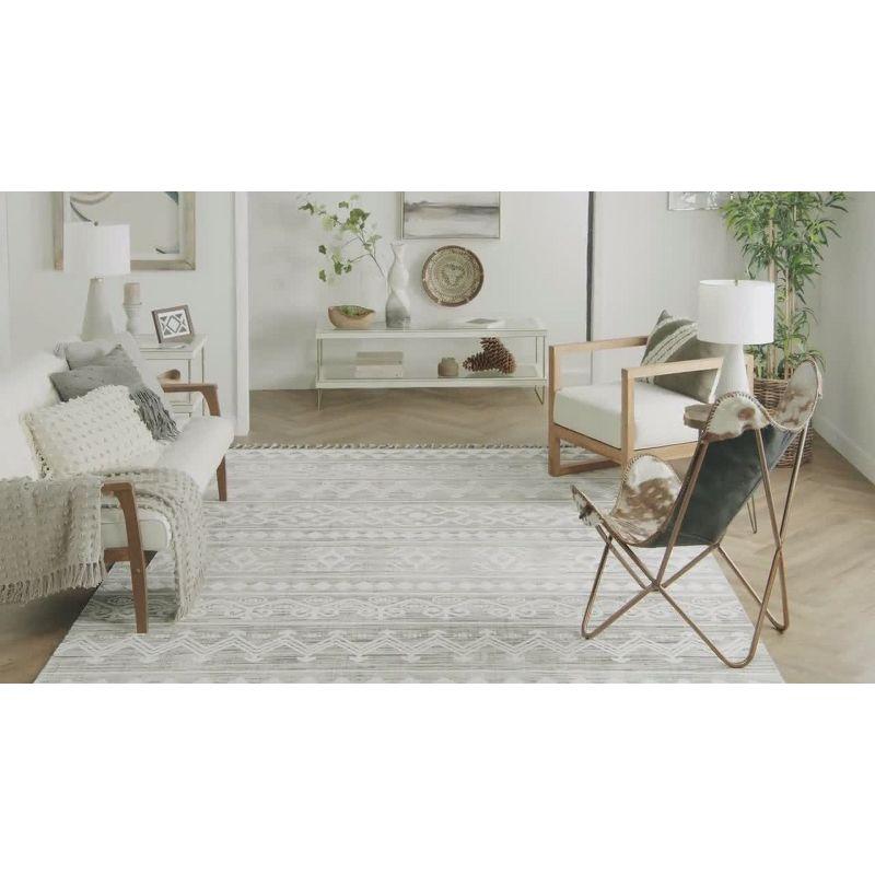 Nourison Asilah 5'3" x 7'11" Mocha/Charcoal Abstract Indoor Rug ASI03