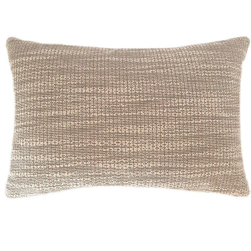 Mocha Brown Woven Acrylic Indoor Outdoor Pillow