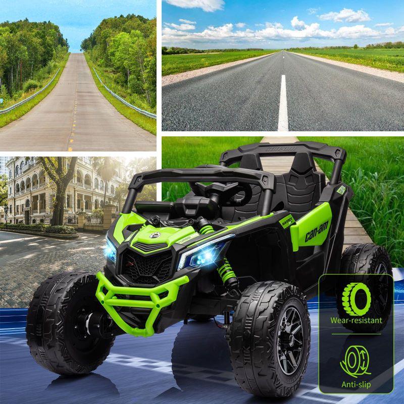 12V Ride on UTV Car, Licensed Can-Am Electric Off-Road UTV Car, Kids Truck Remote Control, Large Seat, Ride on Toy for Kids