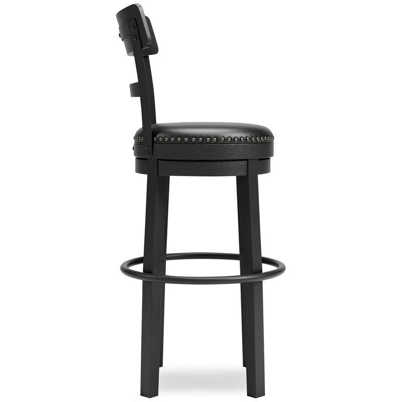 August Grove® Daiah Swivel Upholstered Counter Stool with Solid Wood Frame