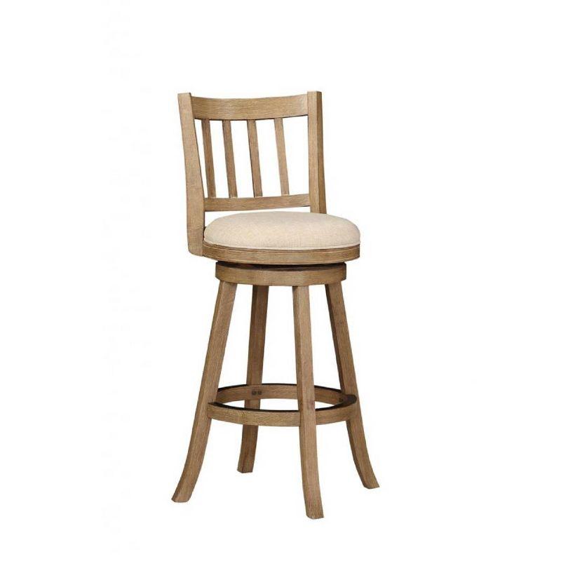 Sheldon 29" Driftwood Gray Ivory Swivel Bar Stool