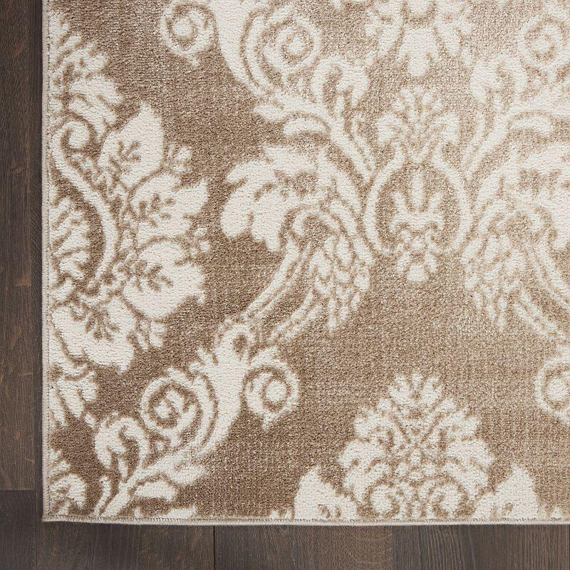 Nourison Elation ETN03 Indoor only Area Rug - Ivory Mocha 9' x 12'