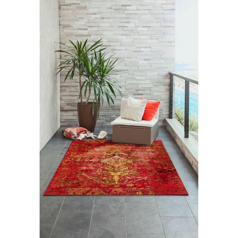 Liora Manne Marina Kermin Indoor/Outdoor Rug Saffron 2'7" x 4'3"