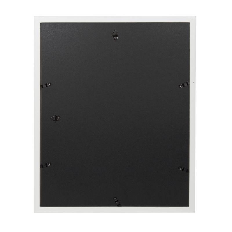 DesignOvation Gallery Rectangle Wood Wall Frame, 11x14 matted to 8x10, White