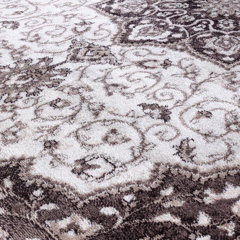 World Rug Gallery Traditional Medallion Area Rug - BROWN 7' 10" x 10'