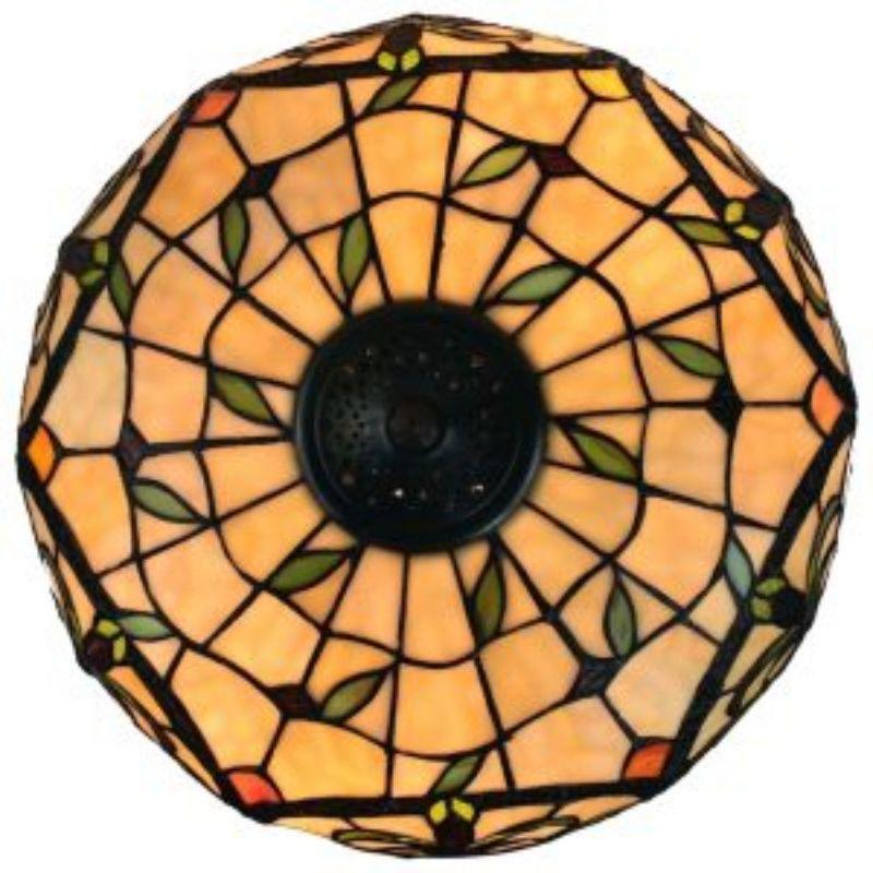 Amora Lighting Tiffany Style Multi-Color Table Lamp – 23 Inch Tall Handcrafted Stained Glass Shade with Floral & Geometric Design