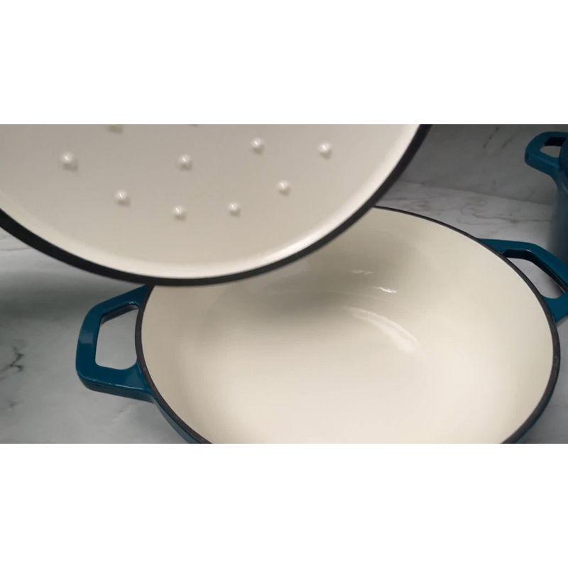 Lexi Home Lexi Home 5 qt. Enameled Cast Iron Round Braiser