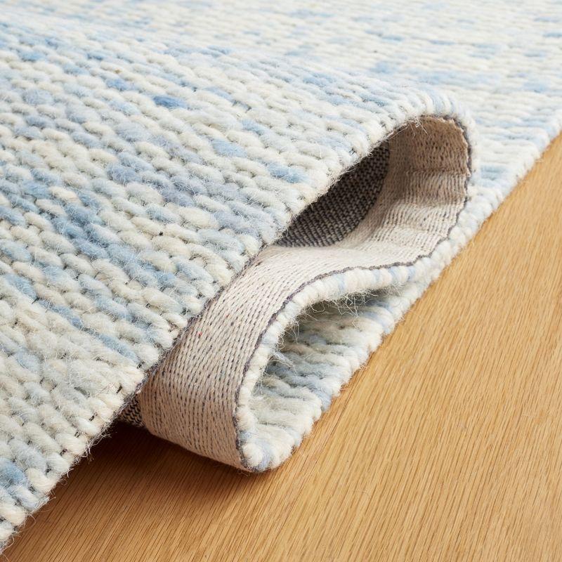 Marbella MRB311 Hand Woven Indoor Area Rug - Blue/Ivory - 6'x6' - Safavieh