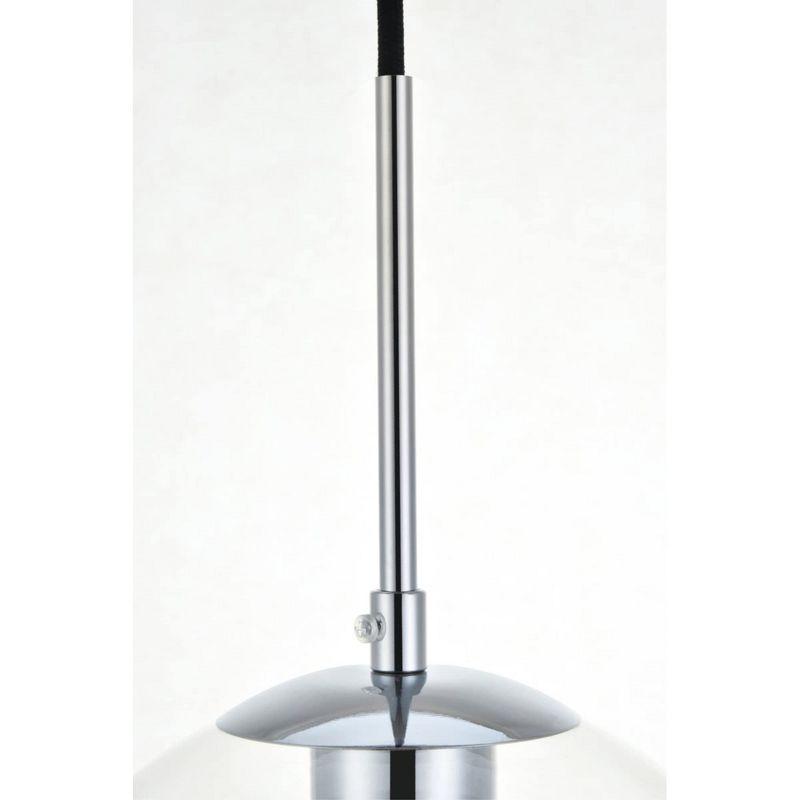 Elegant Lighting Baxter 3-Light Chrome Pendant Fixture with Clear Glass Globes