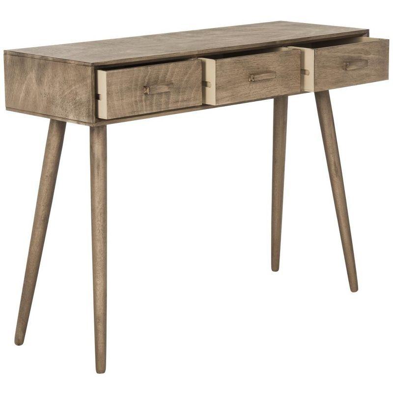 Albus 3 Drawer Console Table - CNS5701B - Brown - Safavieh