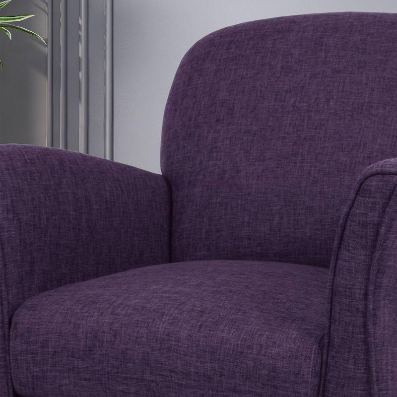 Swainson Traditional Tweed Armchair Purple - Christopher Knight Home: Upholstered Polyester, Hardwood Frame
