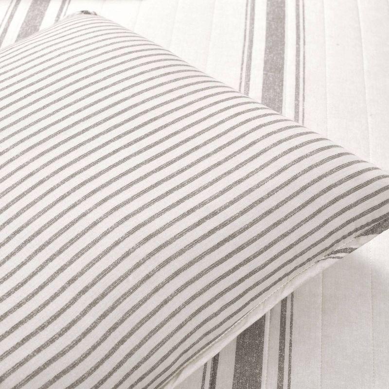 Farmhouse Striped Reversible Quilt Bedding Set - Lush Décor