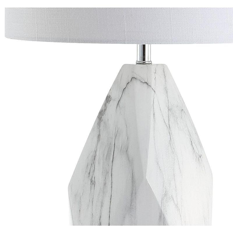 JONATHAN Y Oslo Ceramic Marble/Crystal LED Table Lamp