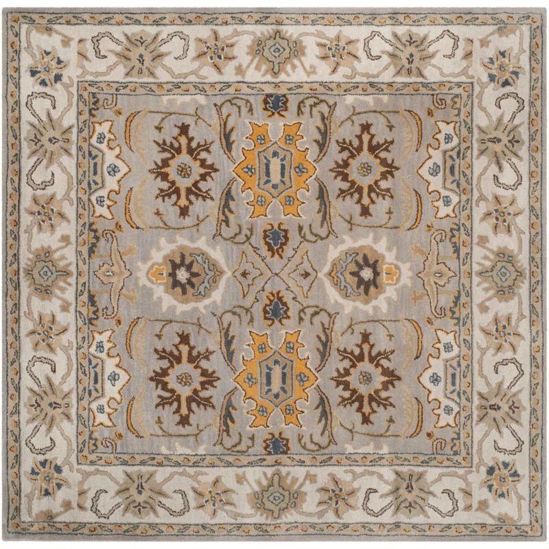 Heritage HG734 Handmade Area Rug - 6'x6' - Light Grey/Grey - Safavieh