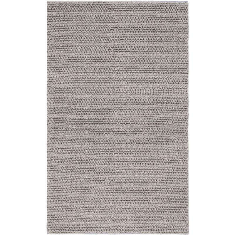 Gray Flat Woven Handmade Wool Area Rug, 6' x 9'