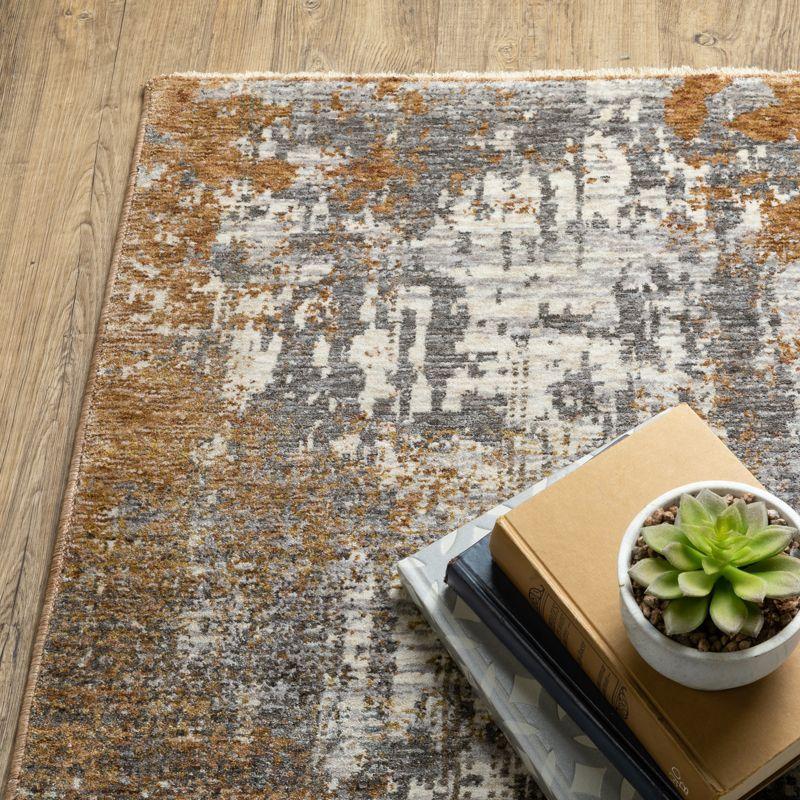 Oriental Weavers Hayden HAY06 Grey/ Gold Indoor Area Rug - 3'3" x 5'