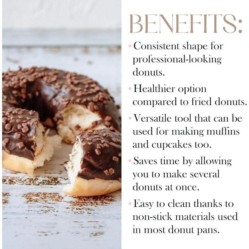 Bellemain Premiere Donut Pan for Baking Nonstick Doughnut Pan with 6-Doughnut Molds | Steel Donut Trays | Make Perfect Bagels and Cake Donuts (2)