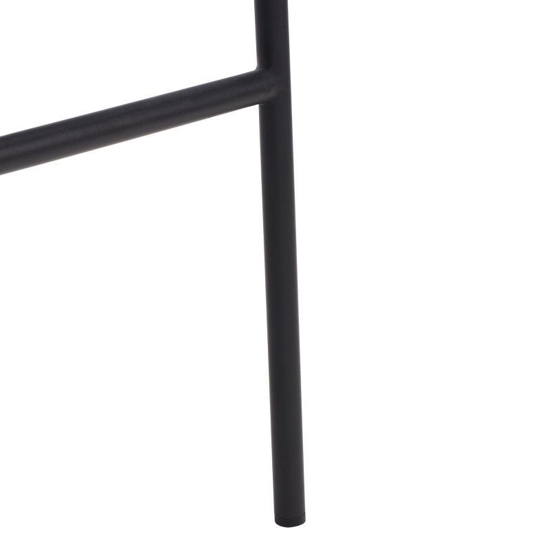 Olenna Woven Counter Stool - BST3011 - Cognac/Black - Safavieh