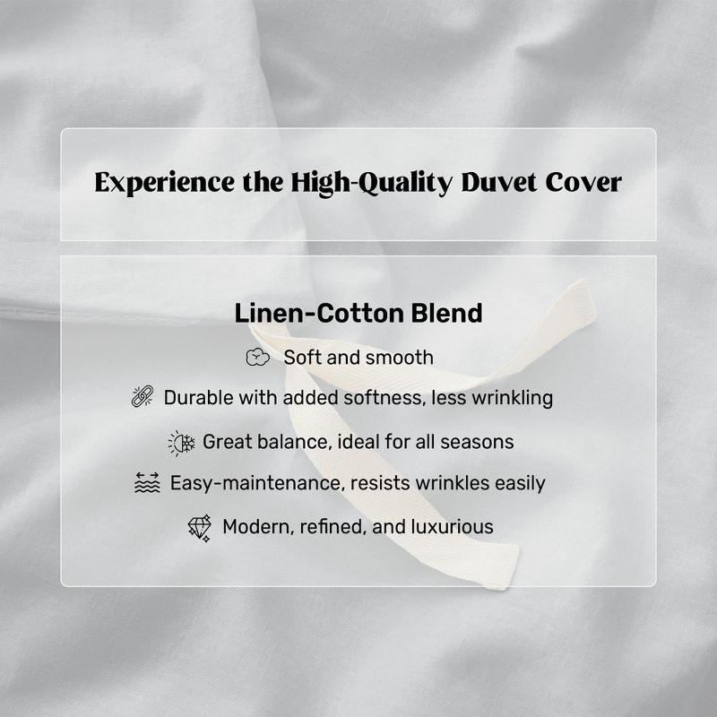 Peace Nest Linen and Cotton Duvet Cover with Pillowcase
