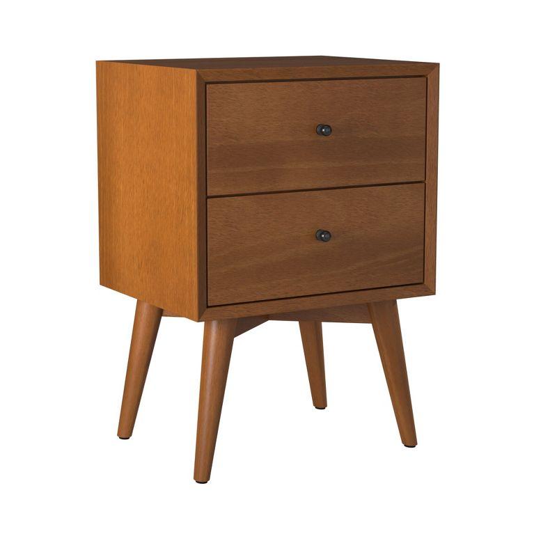 Alpine Furniture Flynn Nightstand, 18" W x 15" D x 26" H, Acorn