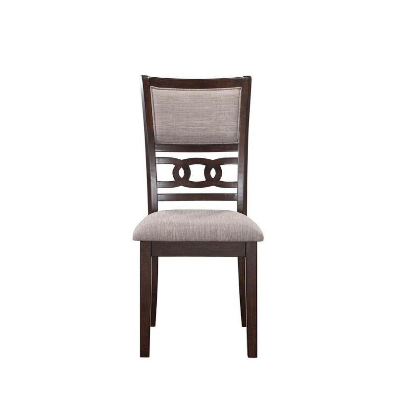 New Classic Furniture, Gia Cherry Wood Dining Chair with Fabric Seat (Set of 4)