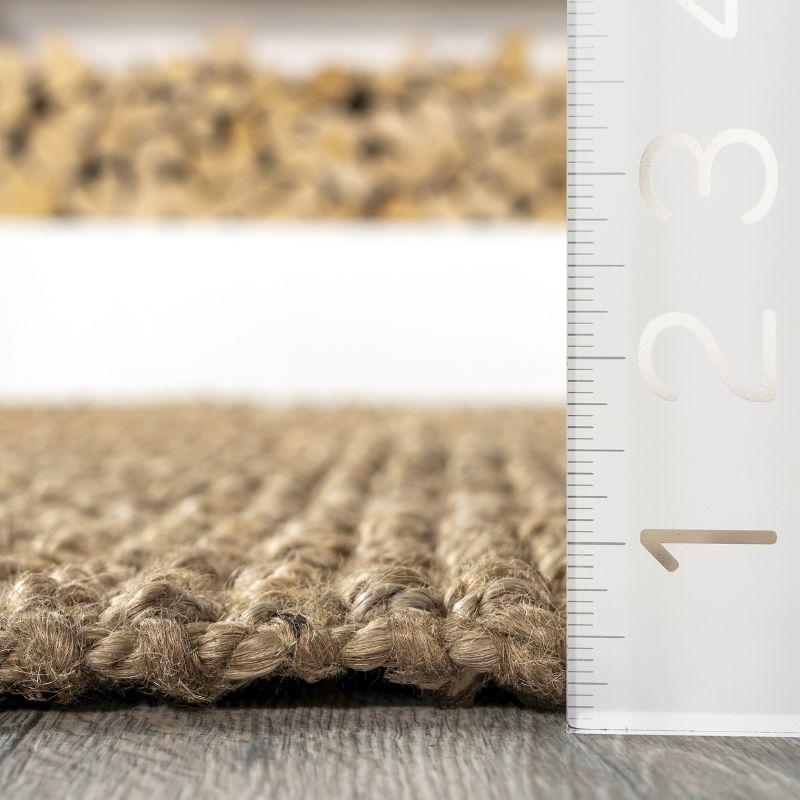 Nuloom Ashli Solid 6x9 Jute Indoor Area Rug for Dining Room Rug Neutral Rug Living Room Rug Kitchen, Natural