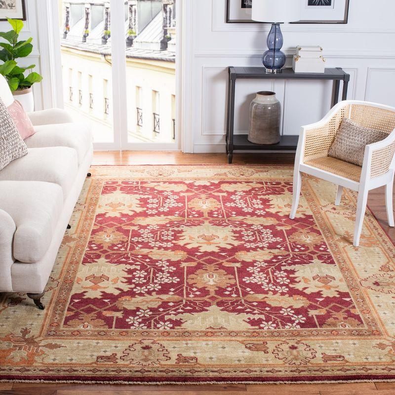 Elysian Red Wool 9' x 12' Hand-Knotted Oushak Area Rug