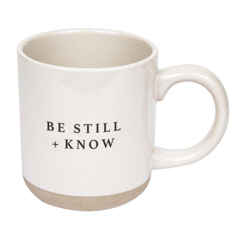 Be Still and Know White Ceramic Coffee Mug - 14oz