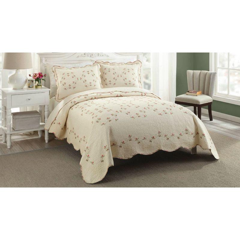 Felisa Embroidered Single Bedspread/Coverlet