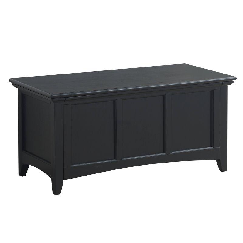 Carolina Living Veranda Storage Chest Black: Modern Design, Bedroom Linen & Sheet Organizer, Wood Frame