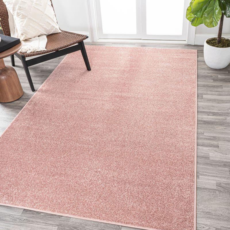 8'x10' Haze Solid Low-Pile, Pink - JONATHAN Y