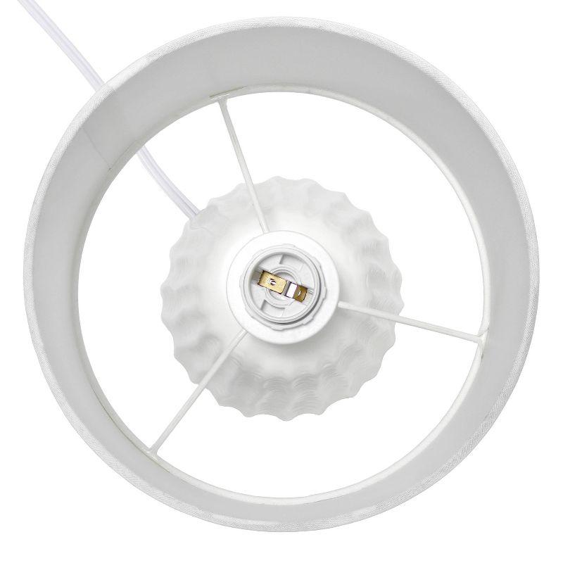 11.02" Mini Modern Ceramic Pastel Accent Bedside Table Desk Lamp: ETL Listed, No Assembly - Simple Designs