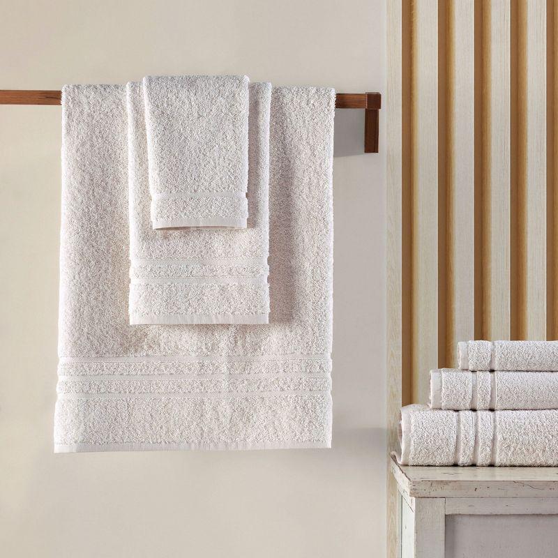 Hawmam Linen Coral 6 Piece Bath Towels Set for Bathroom Original Turkish Cotton Soft, Absorbent 2 Bath Towels, 2 Hand Towels, 2 Washcloths