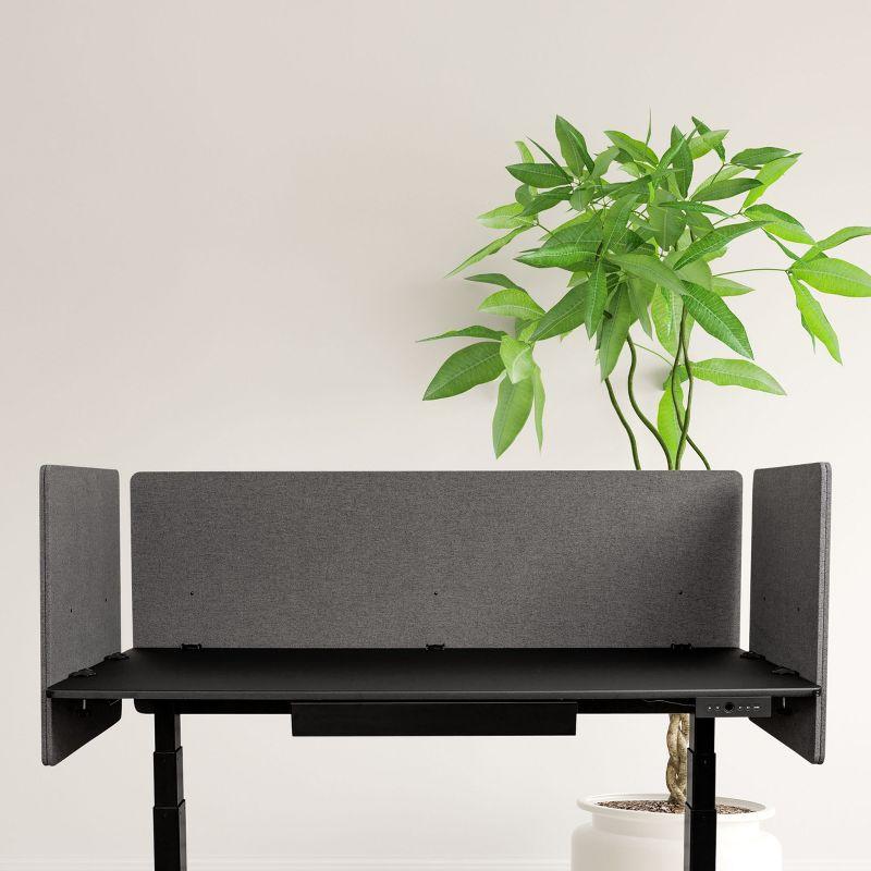 Stand Up Desk Store Fabric 3 Panel Desk Partition