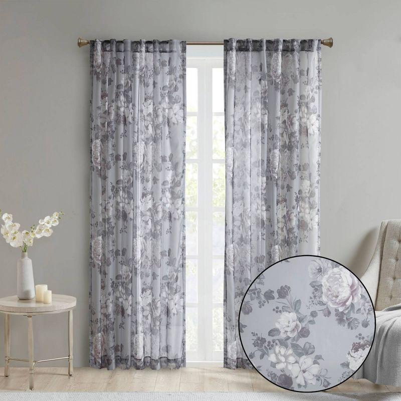 Madison Park Simone Marcus Sheer Curtain Panel