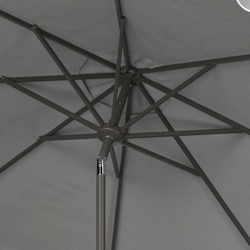 Venice 11Ft Round Crank Umbrella - PAT8110 - Grey - Safavieh